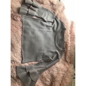 Charlotte Russe mauve truffle bell sleeve sweater